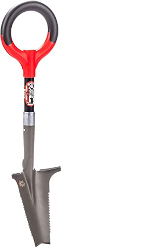 Root Slayer 22411 Mini Digger Garden Shovel, Serrated Blade, Red - color: Red, size: Small