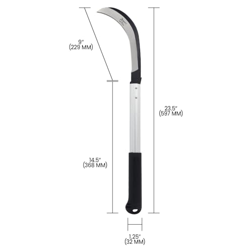 Zenport K313 Harvest Sickle, Carbon Steel Blade/Aluminum Handle