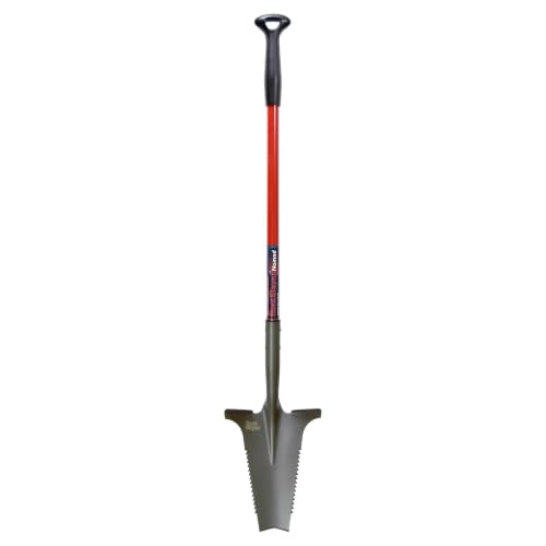 Root Slayer 22311 Nomad Garden Spade, Serrated Edge, Red - color: Red, size: Medium
