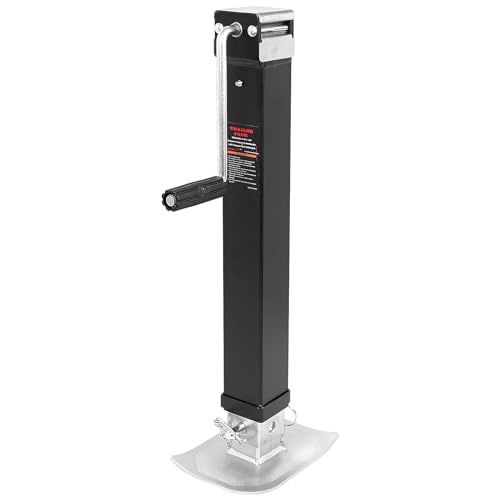 Weld-On Square Trailer Jack, 7000 lbs Capacity, 15" + 13" Drop Leg - size: 13-28 in 7000 lbs Side-Wind