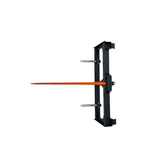 Pin-Style Attachment with 43" Bale Spear, Fits John Deere 1-5 Series, 3000 Lb Capacity (Single 43") - size: Single 43"