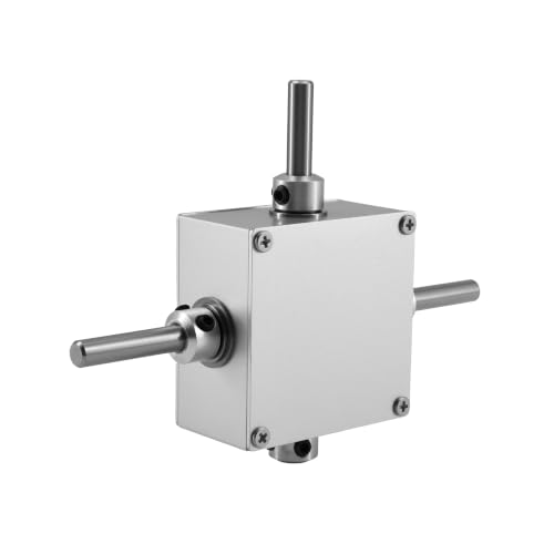 90 Degree Right Angle Bevel Gearbox 1:1 Forward Double Output Shaft 6mm - size: 6mm 2 Forward Output