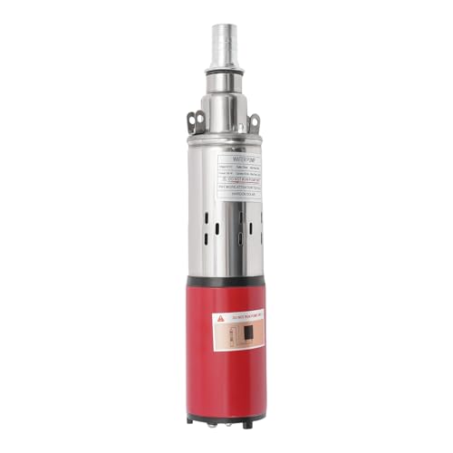DC 12V Deep Well Submersible Pump, 180W Stainless Steel Water Pump 4500RPM Portable Electric Water Pumps for Farm Ranch Irrigation