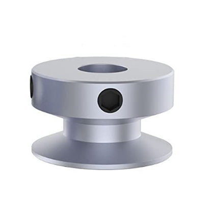 CHANCS 16mm Single Groove Pulley 8mm Fixed Bore Pulley for Drilling Machine 4MM PU Round Belt - style: Inner diameter:8mm