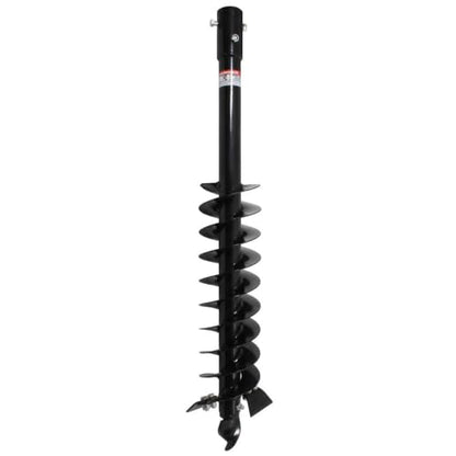 Titan Attachments Auger Bit for 3 Point Post Hole Digger, 24" Drilling Depth with Fishtail Point, HD Steel, Digging Bit Only (Auger Bit Diameter: 12")