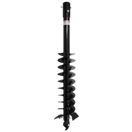 Titan Attachments Auger Bit for 3 Point Post Hole Digger, 24" Drilling Depth with Fishtail Point, HD Steel, Digging Bit Only (Auger Bit Diameter: 12")