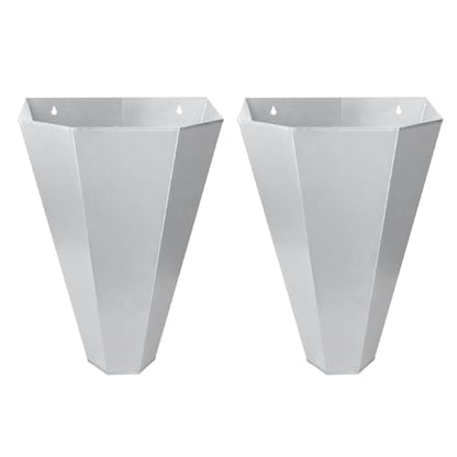Large Chicken Cone for Turkeys, Broilers, Layers 8-14 lbs Birds, Galvanized Steel Poultry Restraint Cone with Rolled Edges, Easy to Clean and Install - 2 Pack