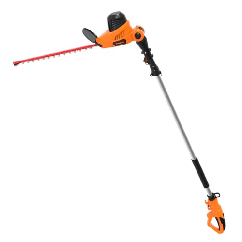 GARCARE Electric Hedge Trimmer Corded with Extension Pole 18 Inch Blade - size: Pole Hedge Trimmer