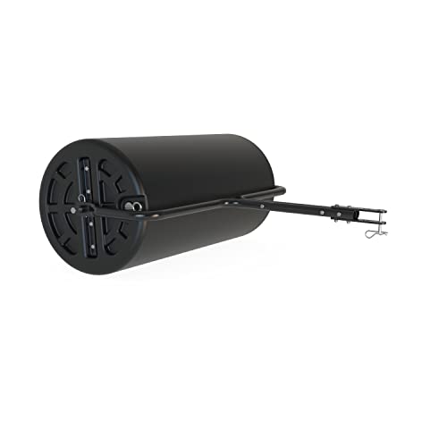 Agri-Fab Poly Lawn Roller & 130lb Tow Broadcast Spreader Bundle, 18" x 36" Black Roller & 10-12ft Spread