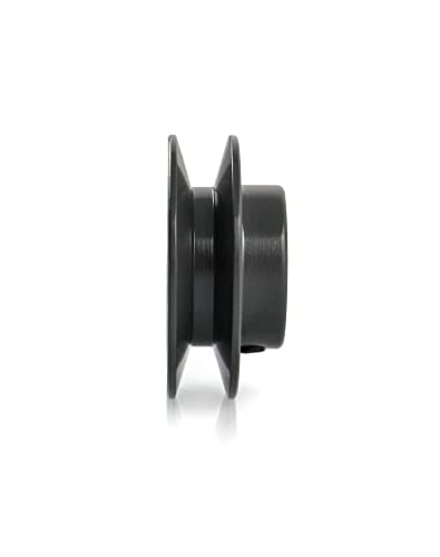 QWORK Single Groove Web Sheaves, 2-1/2"OD 5/8"Bore V-Belt Sheave for V-Belt, 2 Pack