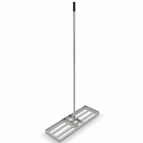 Takywep Heavy Duty Lawn Leveling Rake with Drag Harrow, 48-72" Adjustable Width, 4FT Reinforced Chain, Tow-Behind Grader for ATV UTV Tractor Mower, Perfect for Gravel, Soil, Yard and Lawn Landscaping - size: 36 in, Manual