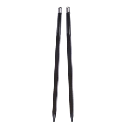 waltyotur 2PC 49" Black Hay Spear 4500lb for Bobcat Skid Steer