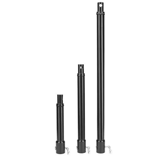 QWORK 3-Piece Auger Extension Drill Bit Set (8", 12", 20") – Fits 3/4" Shaft, Heavy Duty Post Hole Digger Replacement for Earth Ice Deep Drilling