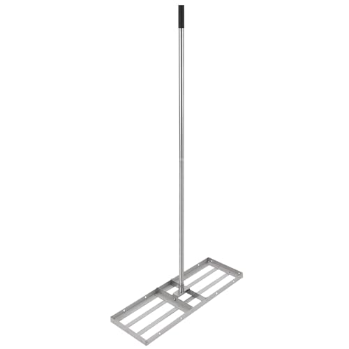 Lawn Leveling Rake 30" x 10" – Heavy Duty Stainless Steel Topdressing Tool, 72" Handle, 180° Rotation – for Lawn, Garden, Golf, Pasture, Driveway – Hand Push Stainless Steel 30 inches - size: 30in