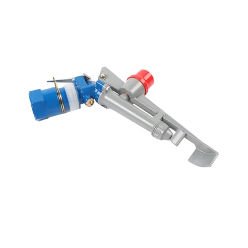 360° Adjustable 1 inch Irrigation Sprinkler Large-Area Watering Spray Gun Head Irrigation Spray Gun Impact Spray Garden for Farms Orchards Tea Gardens Forestry - size: 1 inch Blue