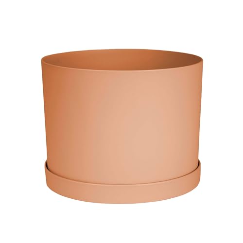Bloem Mathers Planter w/Saucer Tray 6" Muted Terra Cotta - color: Muted Terra Cotta, size: 6"