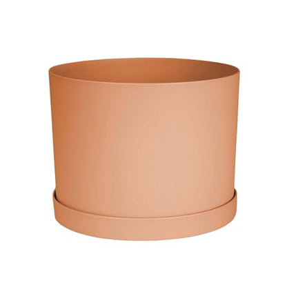 Bloem Mathers Planter w/Saucer Tray 6" Muted Terra Cotta - color: Muted Terra Cotta, size: 6"