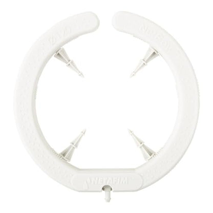 Netafim Netbow 5" 4 Outlet Drip Irrigation Ring - Multi Outlet Drip System Arc for Ideal Water Distribution | Barbed Connection & Foldable Legs | Great for Grow Containers (77470-000004)