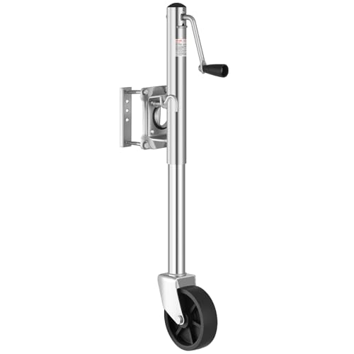 VEVOR Trailer Jack with Wheel, 1000 lbs Load Capacity, Heavy Duty Swivel Boat Trailer Jack with PP Single Wheel & Ergonomic Handle, 10-inch Lift, Fit for RVs, Boats, Horse Trailers, Utility Trailers - size: 1000lbs Upgraded (10-inch Lift)