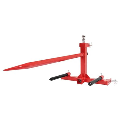 3 Point Hay Bale Spear Trailer Hitch Receiver for Cat 1 Tractor W/Gooseneck Ball