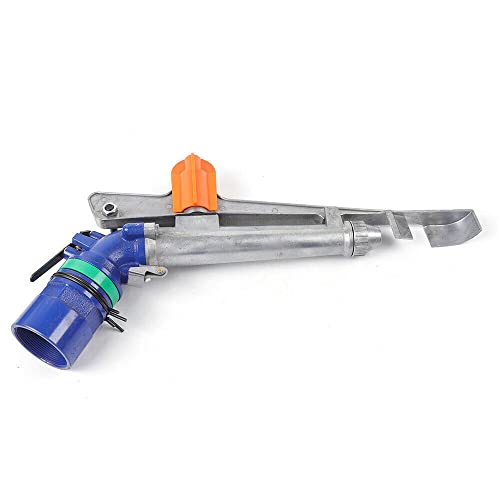 360°Adjustable Irrigation Sprinkler Large-Area Watering Spray Gun Sprinkler Gun Head Irrigation Spray Gun Impact Spray Garden Sprinkler for Farms Orchards Tea Gardens Forestry (2inch Blue) - size: 2inch Blue