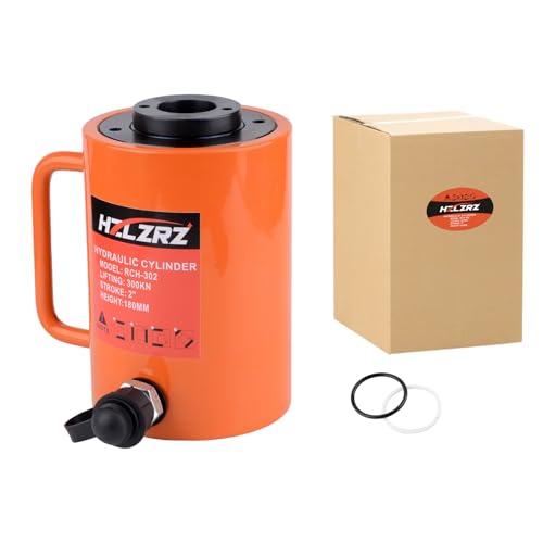 HZLZRZ 30T Hydraulic Cylinder Jack Hollow Single Acting Hydraulic Ram Cylinder, Hydraulic Lifting Cylinders 2"(50mm) and Porta Power Kit(RCH-302) - style: RCH-302