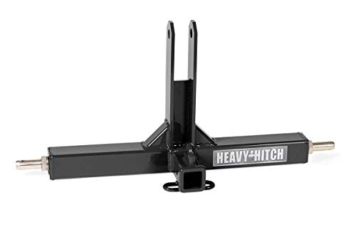 Category 2, 3 Point Hitch Receiver Drawbar Adapter - Black - color: Black