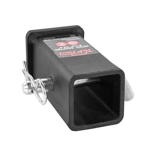 TOPTOW 64028HP Trailer Hitch Adapter 2-1/2" to 2" Hitch Reducer Sleeve Carbon Steel, 5/8 inch Pin & Clip Included (Pack of 2) - size: 6 Inch length (Pack of 2)