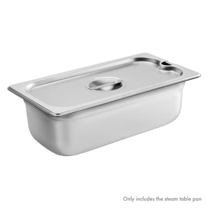 New Star Foodservice 1/3 Size Stainless Steel Steam Table Pan, 12.8 x 7.0 x 4.0", 18/8, 24 Gauge, NSF Certified, Set of 6 - size: 1/3, style: 4" Deep