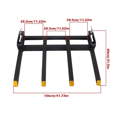 42" 2500lbs Clamp On Pallet Forks for Tractor Skid Steer