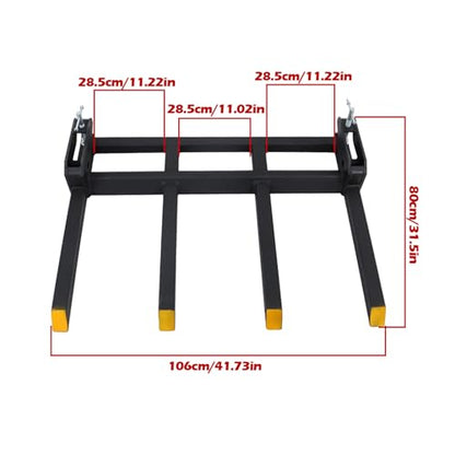 42" 2500lbs Clamp On Pallet Forks for Tractor Skid Steer