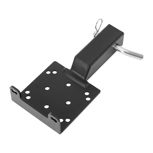 VEVOR Winch Mount, 3600 lbs / 1633 kg Load Capacity, Trailer Hitch Winch Mount with 2-inch Receiver, 2/4 Winch Bolt Holes, Powder Coated Steel, Suitable for ATV UTV Pickup Truck, Black - size: Small