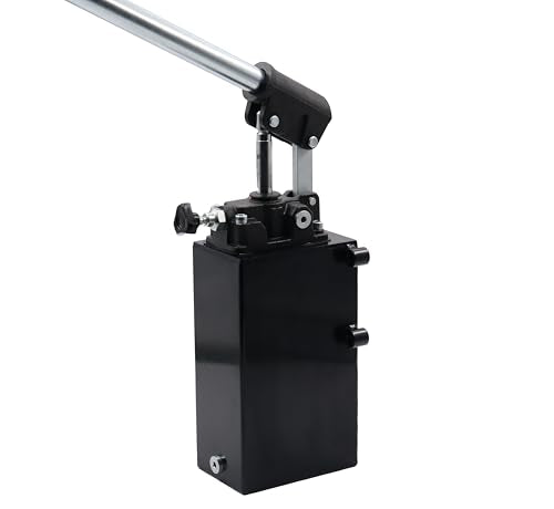 Spare Parts Holland - Single Acting Hydraulic Piston Hand Pump with Release Knob, Hand Operated Hydraulic Pump 3/8" NPTF Ports (1.5 CID 3 Qrt Tank (0.80 Gal) - size: 1.5 CID 3 Lt. tank (0.80 Gal)