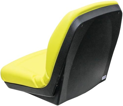 Uni Pro - KM 225 Yellow Vinyl 19" Bucket Seat - Perfect for John Deere Gators and Mowers, Skid Steers, Compact Utility Tractors, more. Check mounting before buying.