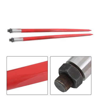 waltyotur 49" Hay Bale Spear 4500lb Quick Attach for Skid Steer Tractor