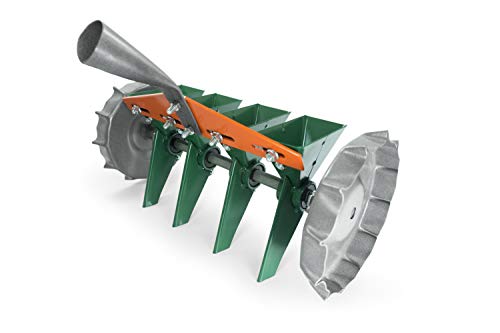 Varomorus Metal Precision Manual Seeder for Vegetables Greens Onion Radish Beets (4-Row) - size: 4-Row