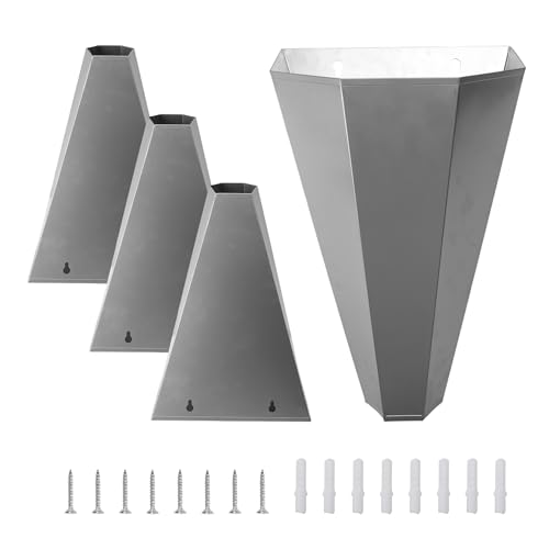4Pcs Medium Size Galvanized Steel Poultry Restraining Cone Flat-Back