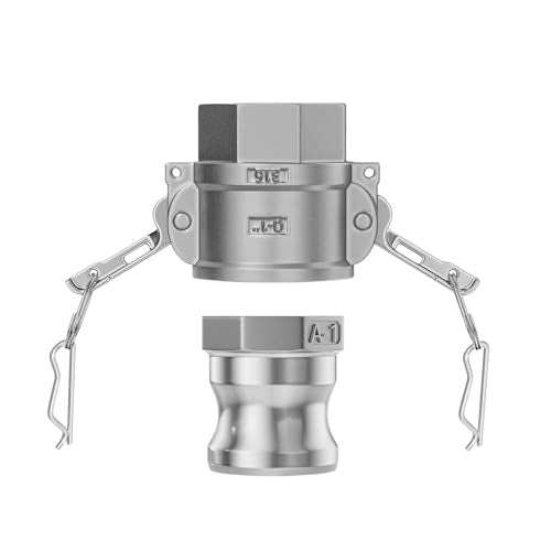 316 Stainless Steel 1" Camlock Fitting - External thread pipe fitting - size: Cam lock 1" Type D + Type A