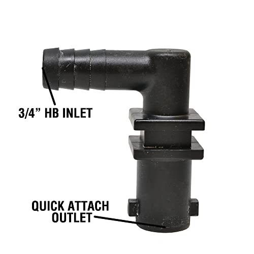 Valley Industries Polypropylene Elbow Nozzle Body - 3/4" HB - size: 0.75 Inch, style: Elbow Nozzle Body