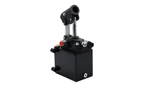 Spare Parts Holland - Single Acting Hydraulic Piston Hand Pump with Release Knob, Hand Operated Hydraulic Pump 3/8" NPTF Ports (1.5 CID 1 Qrt Tank (0.27 Gal) - size: 1.5 CID 1 Qrt. tank (0.27 Gal)