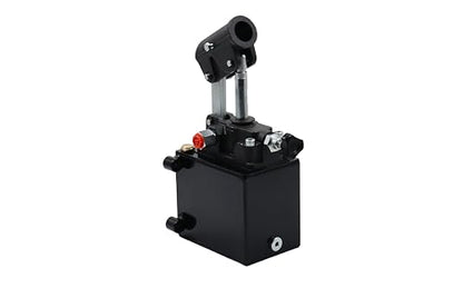 Spare Parts Holland - Single Acting Hydraulic Piston Hand Pump with Release Knob, Hand Operated Hydraulic Pump 3/8" NPTF Ports (1.5 CID 1 Qrt Tank (0.27 Gal) - size: 1.5 CID 1 Qrt. tank (0.27 Gal)