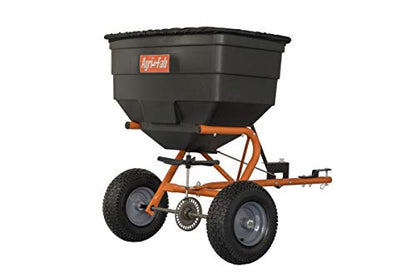 Agri-Fab Tow Behind Broadcast Spreader for Seed, Fertilizer, Salt and Ice Melt, 185 lb Capacity Lawn and Garden Spreader with 12 Ft Spread Width - style: 185 lb. Direct Rod Control Tow-Behind Lawn and Garden Spreader