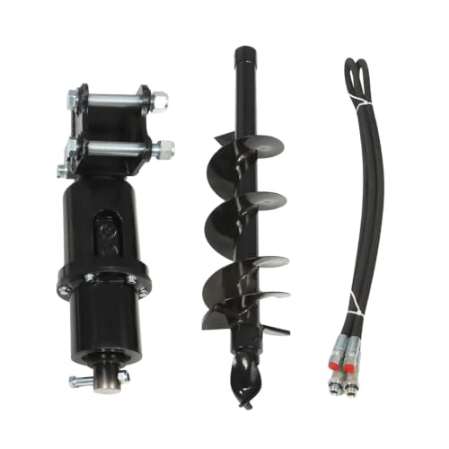 8 Inch Hydraulic Auger Compatible with 1-1.5 Ton Mini Excavator