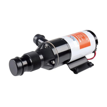 SEAFLO 01 Series Macerator Pump - 12V, 12 GPM (45 LPM) Open Flow, Self-Priming, Anti-Clog, Run-Dry, Heavy-Duty for RV, Boats, Yachts, Camper, & Marine, CE & Rohs Certified, 4-Year Warranty - style: 12V