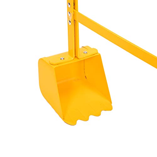 Fat Brain Toys Crane Digger - Metal Sandbox Excavator with Seat for Ages 3+