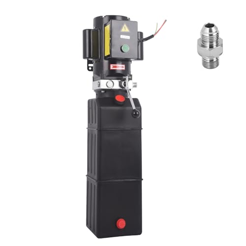 220V Hydraulic Power Unit 2950 PSI, 2HP Single-Acting Post Hydraulic Pump for Dump Trailer & Car Lifting - color: 16 Quart