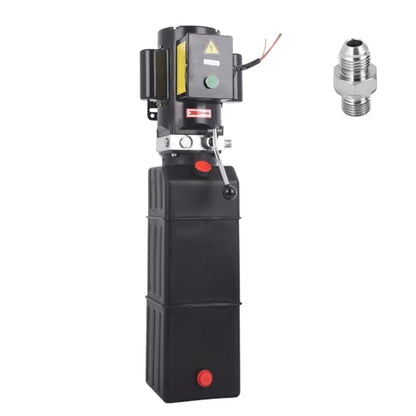 220V Hydraulic Power Unit 2950 PSI, 2HP Single-Acting Post Hydraulic Pump for Dump Trailer & Car Lifting - color: 16 Quart