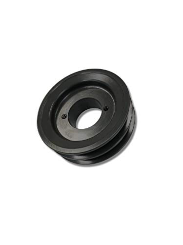 Double Groove 4.25" Cast Iron Electric Motor " H " Pulley/Sheave, Bushing Included, for 3/8" and 1/2" Top Width 3L/A/AK/4L/4LK Section V Belt, 2 Groove (1" Shaft / 1.00 Bore, 2AK44H) - size: 1" Shaft / 1.00 Bore