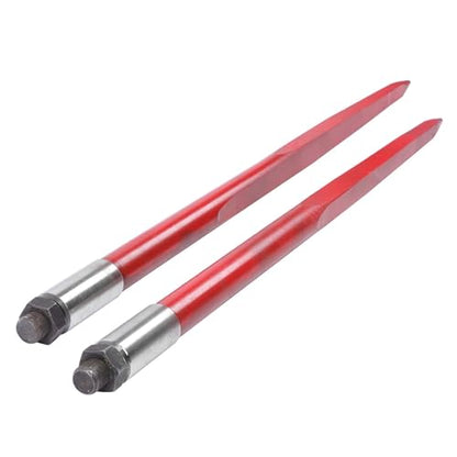 GXYWADY 2PC 43" Red Hay Spear 3000lb for Bobcat Skid Steer Tractor