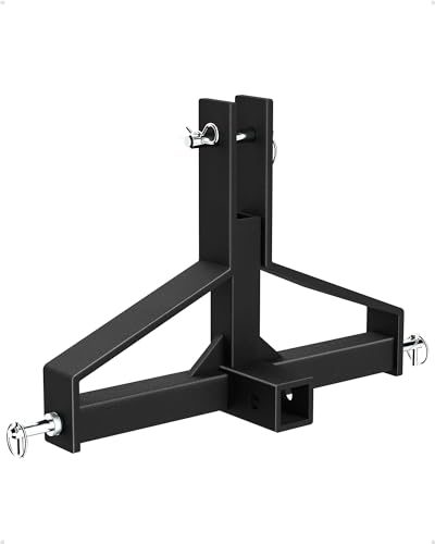 GARVEE 3 Point Hitch Receiver, Quick Trailer Hitch Attachments for Category 1 Tractor Drawba